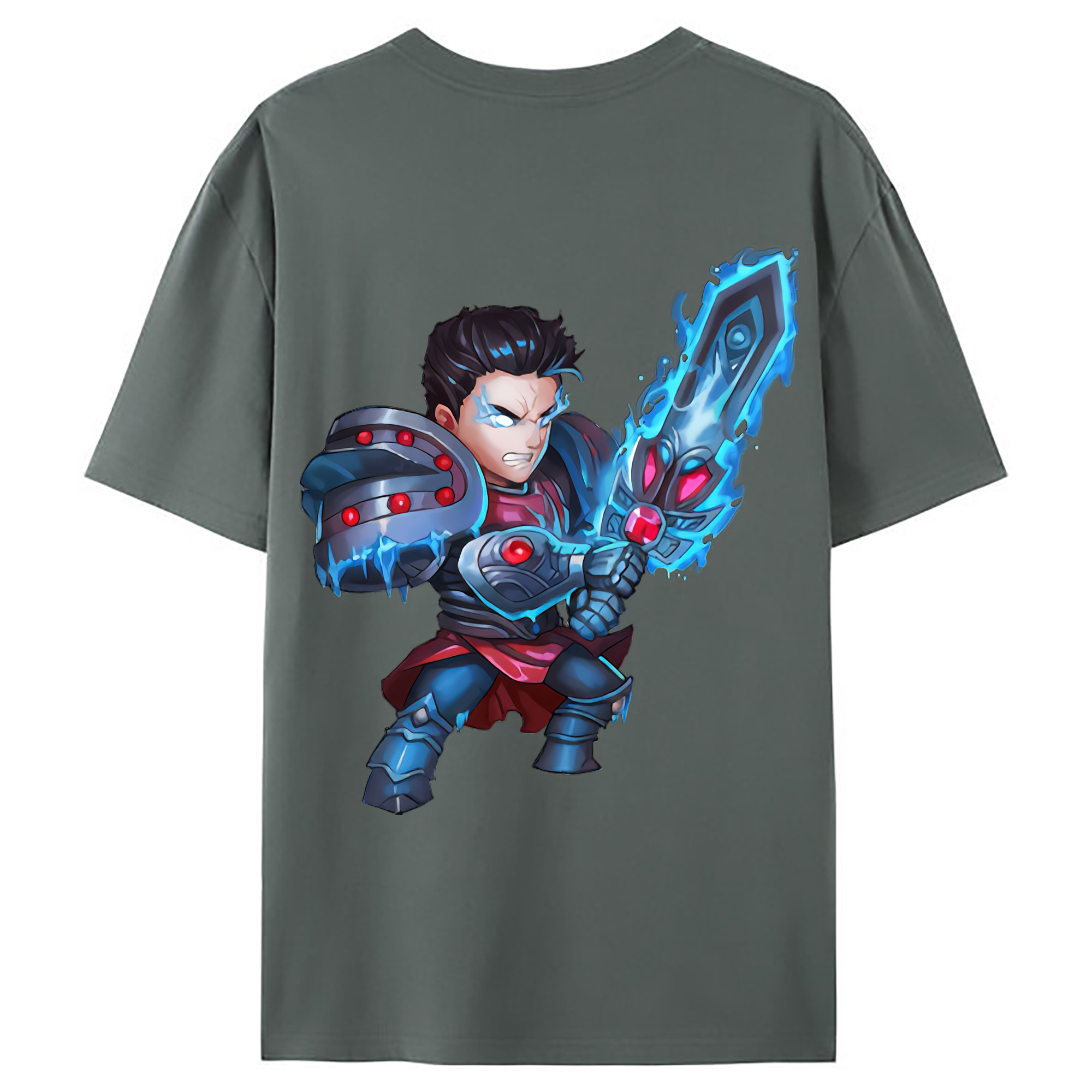 （画像用） リーグ・オブ・レジェンド League of Legends LOL 綿100％ メンズ半袖Tシャツ（バックプリント） 通気性